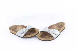 Vintage Birkenstock Womens 6 Distressed Leather Slide On Buckle Sandals ... - £39.38 GBP