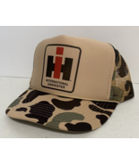 Vintage International Harvester Hat Trucker Hat adjustable Camo Tractor cap - $21.89 CAD