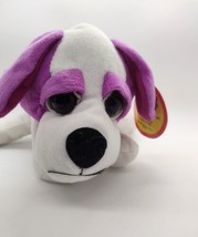Toy Factory Derpy Dog Stuffed Animal Plush 10in Purple White 2005  - £9.10 GBP