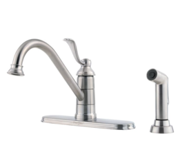 Pfister LG34-4PSO Portland Kitchen Faucet With Side Spray - Stainless Steel - £117.19 GBP