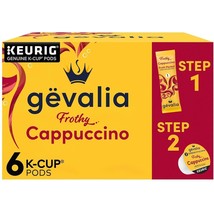 Gevalia Frothy 2-Step Cappuccino Espresso Keurig K-Cup Coffee Pods &amp; Froth Packe - £10.27 GBP