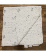 Aden + Anais Owls Stars Print Muslin Baby Blanket Thick Heavy White Gray... - £18.68 GBP