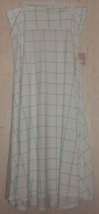 Nwt Womens Lu La Roe White W/ Green Plaid Check Pull On Knit Maxi Skirt Size 2XL - £25.42 GBP