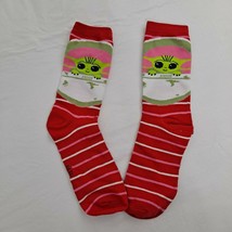 Star Wars Ladies Socks Today Heart Valentine Crew Socks Red stripes Green - £7.74 GBP