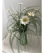 Silk Flowers in a Green Metal Pitcher 18 inches high - $18.55