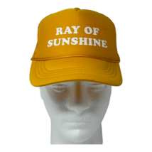 Ray of Sunshine Rope Hat Otto True Vintage Yellow Trucker Snapback Coachella - £21.13 GBP