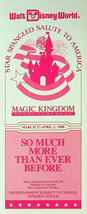 WDW Magic Kingdom Show Schedule (1988) - Paper - Excellent condition - V... - $14.01