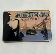 Memphis Home of the Blues Tennessee Fridge Magnet Acrylic Souvenir MC Ar... - $8.86
