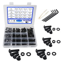 Newlng 1180Pcs.M2 M3 M4 M5 Screws Set Black Nuts And Bolts Flat Washers - £32.38 GBP