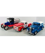 Set of 3 - Mobiloil  1918 Model T, Pepsi 1940 Ford PU, KINZE 1937 Chevy PU - £17.86 GBP