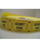 Admit One  Roll of Tickets Event Raffle Carnival Festival in color YELLOW - $48.27 MXN