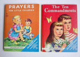 Vintage Childrens Religious Books Lot PRAYERS ~ THE TEN COMMANDMENTS HB - $12.73