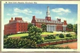 Saint Luke&#39;s Hospital Cleveland,Ohio 1939 Linen Postcard - £5.72 GBP