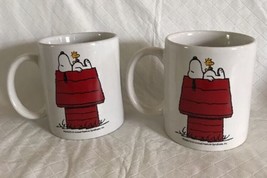 Innovative Designs Peanuts SNOOPY & Woodstock on Red Doghouse Coffee Mugs 3 3/4" - $15.96