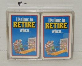 Vintage Double Deck of Playing Cards &quot;It&#39;s Time To Retire When&quot; - £12.13 GBP