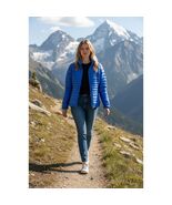 Stio Womens M Pinion Down Sweater Jacket Larkspur Blue $269 - $260.45 CAD
