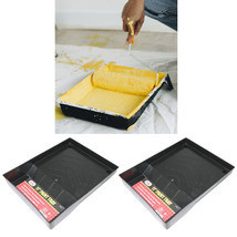 2 X Paint Roller Tray 11&quot; X 14&quot; Heavy Duty Plastic Deep Well Washable Re... - £10.82 GBP