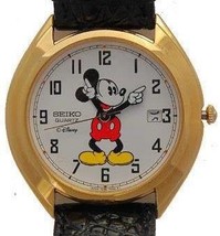 Disney Unique Bezel Calendar Seiko Mens Mickey Mouse Watch! New! out of Producti - £389.38 GBP