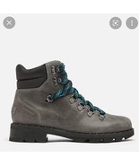 Women&#39;s Sorel Lennox Hiker Booties Grey Leather Boots $220, Sz 7.5, New! - £116.84 GBP
