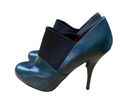 Miu Miu Black Stretch Insert /Green Calf Leather Women Stiletto Shoes - £78.53 GBP