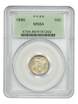 1890 10C PCGS MS64 (OGH) - £378.24 GBP