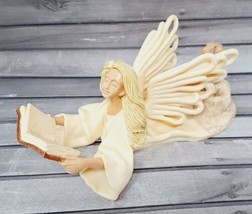 Samaco Wings of Tranquility Reading Angel Lying Down Figurine Angelic Wings 2002 - £48.19 GBP