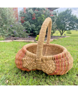 Vintage Buttocks Butt Basket Southwestern Stripe Egg Farm Flower Gatheri... - $274.28 CAD