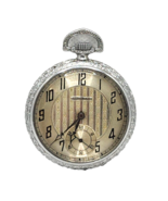 Antique Art Deco Silver Tacy Watch Co Admiral Non-Magnetic 6j Pocket Watch - £97.38 GBP