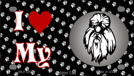 I Love My Shih Tzu Novelty Mini Metal License Plate Tag - £11.54 GBP