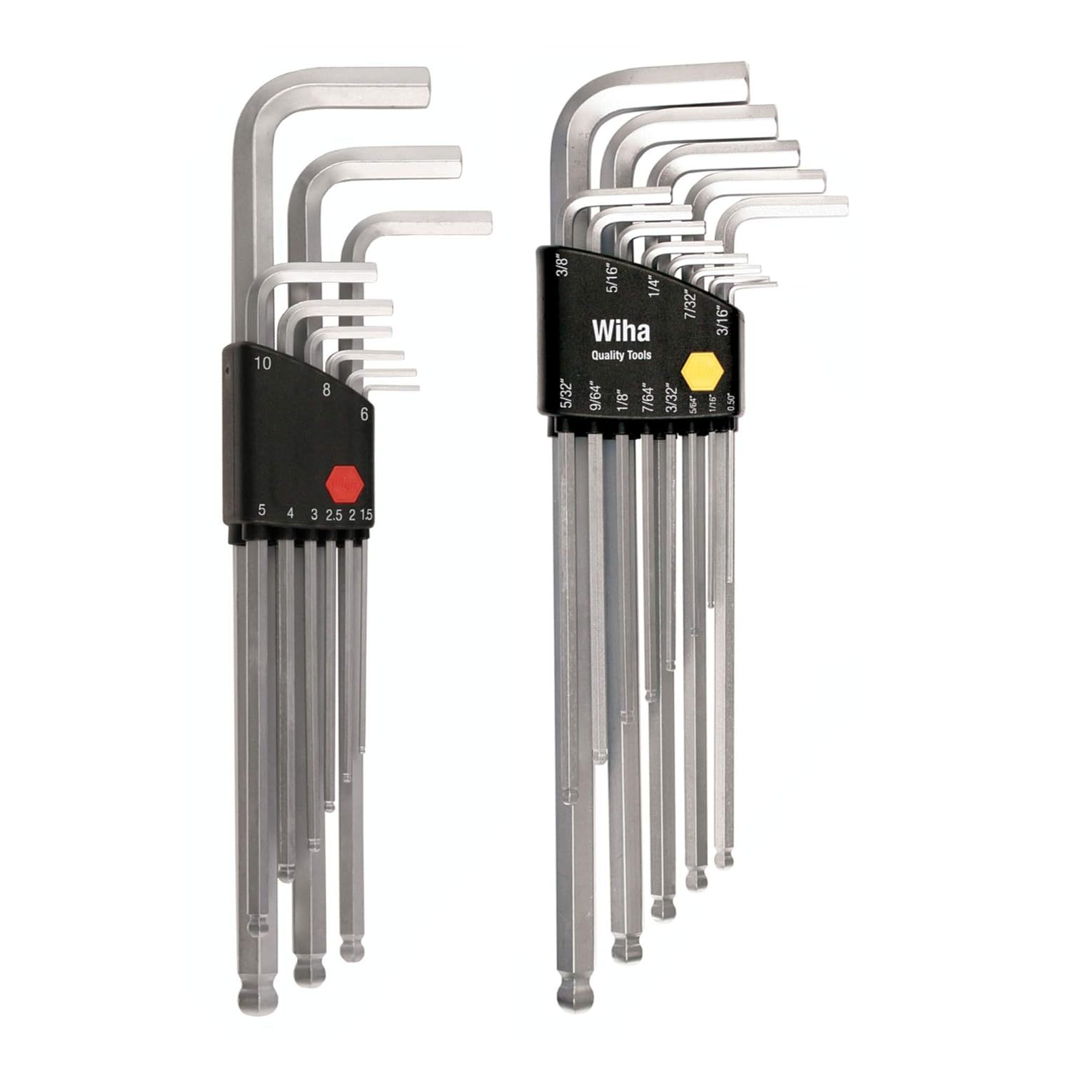 Wiha 66993 Inch And Metric Ball End Hex L-Key Sets, 2-Pack