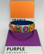 Kandinsky Art Bangle Bracelet from wood Handmade acrylic painting Jewelr... - £45.54 GBP