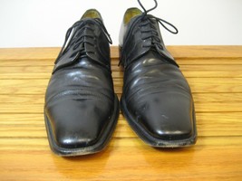 Mens BARNEYS NEW YORK Oxfords Dress Shoes, Black Leather Size 8.5 Tie Closure - £27.56 GBP