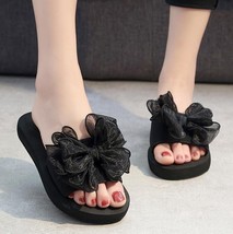 Summer slippers women Women Flip Flops Fashion Solid Color Bow Flat Heel... - £17.49 GBP