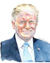 Donald Trump 8 x 10 photograph of watercolor painting - $15.00