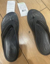 Crocs Flip Flops Kadee II Women&#39;s Size 6 Iconic Comfort Flip Flops Black - New - £20.20 GBP