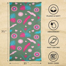 Beach Towels - Large Summer Vacation or Spring Break Beach Towel 31&quot;x71&quot; - Pink  - £15.56 GBP