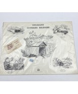 Vintage Vermont Covered Bridges Paper Placemats New in Sealed Package 24... - $16.81 CAD