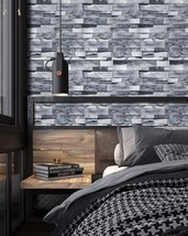 Ohmywor Brick Wallpaper Peel And Stick Brick Removable Wallpaper Stone - £36.18 GBP