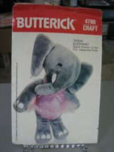 Butterick 4780 Tasha the Elephant Stuffed Toy Pattern - $16.94