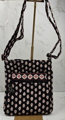 Vera Bradley Classic Black Medium Hipster Crossbody Bag Purse - $10.39