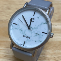 Charming Charlie Unisex Silver Faux Marble Dial Analog Quartz Watch~New Battery - £13.62 GBP