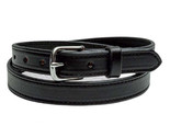 STITCHED BRIDLE LEATHER BELT - 1&quot; Wide Amish Handmade in USA - £38.58 GBP+