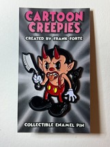 Cartoon Creepies Red Devil w/ Razor 2&quot; Soft Enamel pin Collectible Cuphead - £9.03 GBP