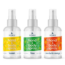 Lemon-Lime-Mandarin Orange Scented Hand Sanitizer Spray, Citrus Set 2, 3... - £19.88 GBP