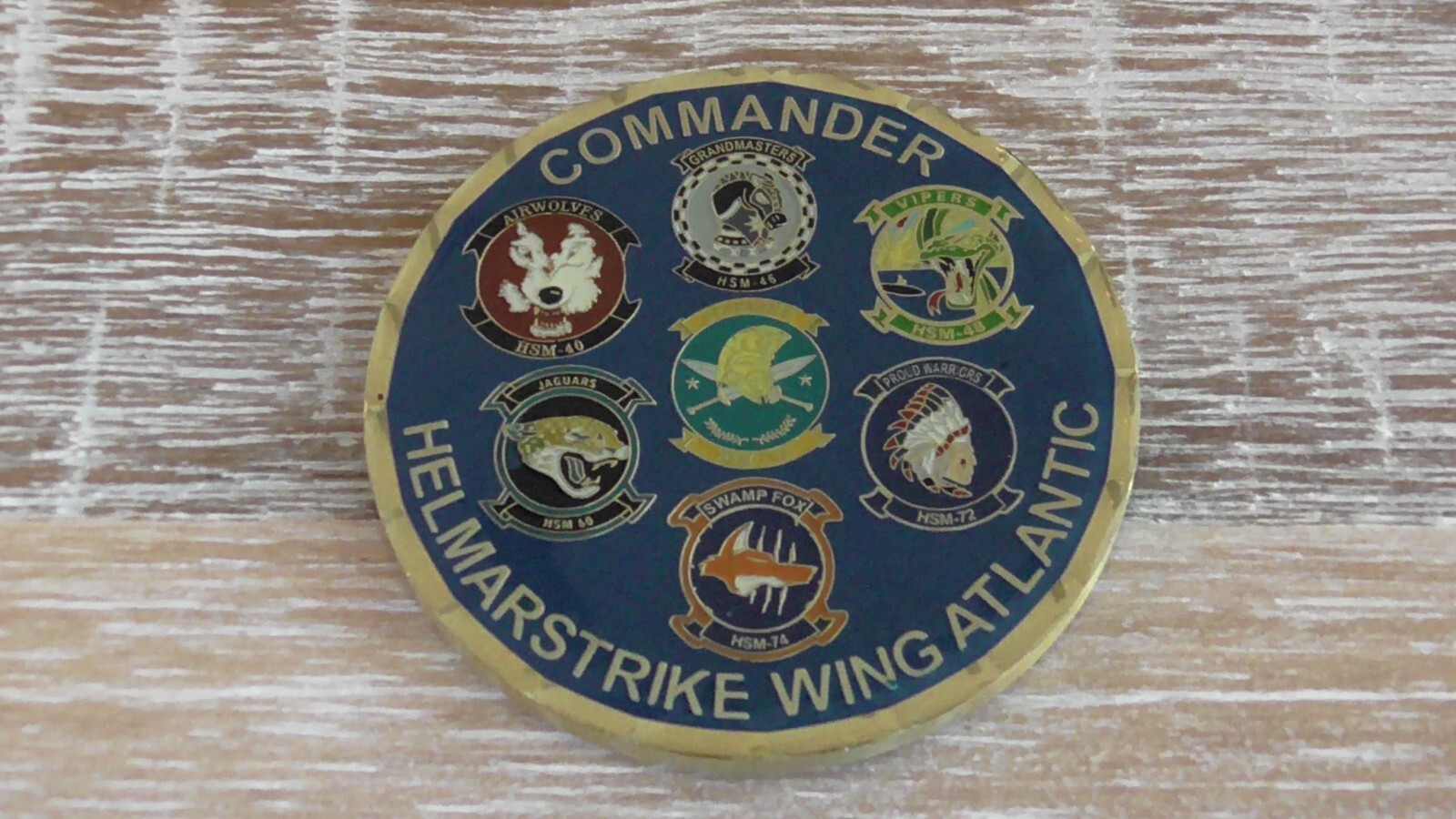USN Commander HELMARSTRIKE Wing Atlantic Commodore Challenge Coin #129Y - $40.58