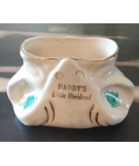 Vintage Baby Ceramic Porcelain Vase Planter Coin Jar &quot;Daddy&#39;s Little Div... - $40.72 CAD