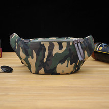 In Stock Casual Camouflage Men&#39;s Waist Bag Sports Japanese Chest Bag Outdoor Cyc - £16.55 GBP
