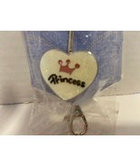 Princess &amp; Crown Key Clip Keychain , Keychain Purse Clip New! - £5.10 GBP