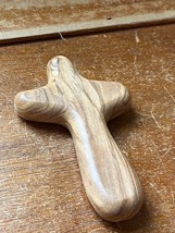 Small Carved Olive Wood Wooden Religious CROSS Figurine – 4 inches high ... - £7.46 GBP