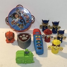 Paw Patrol Lot Of 10 Chase Marshall Rubble Ryder Toys Toy Tambourine T1 - $19.79